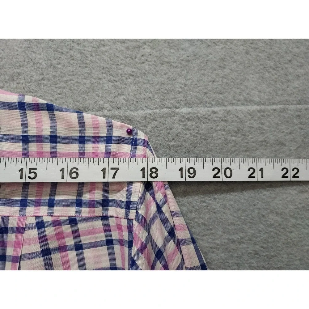 Banana Republic Men Shirt M Multicolor Plaid Button Down Long Sleeve Logo Casual
